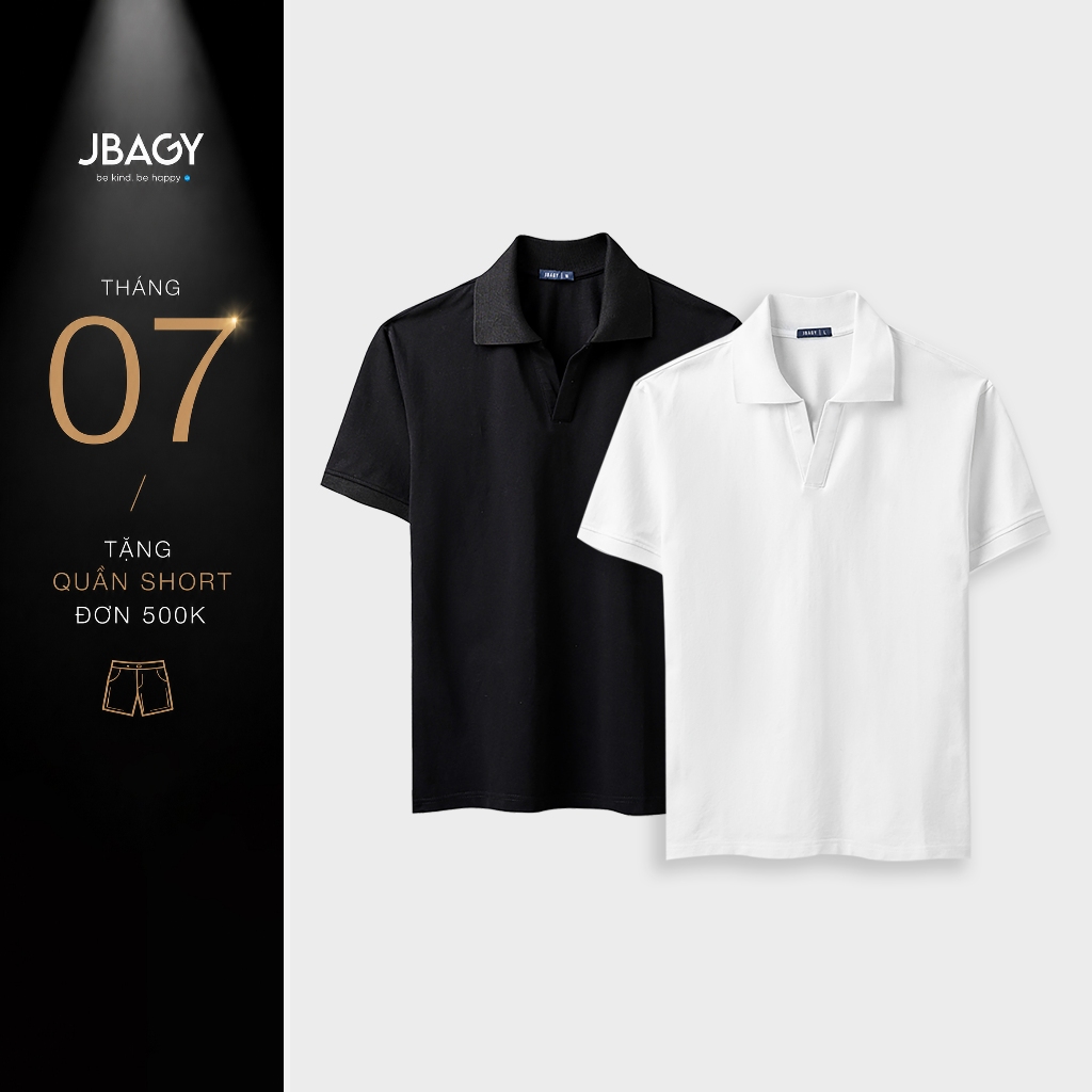 Áo polo nam VIGO cổ V tinh tế vải Cá Sấu Cotton Thương Hiệu JBAGY - JP0102