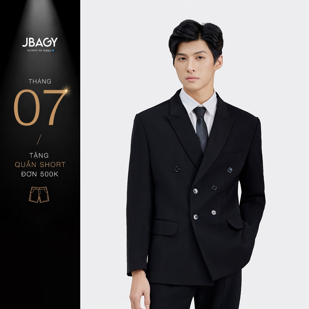 Áo Blazer Nam 6 Nút có Đệm Vai Thương Hiệu JBAGY - 4 lớp chất lượng cao - JK0104