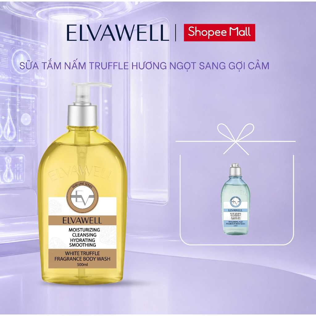 [MUA 1 TẶNG 1] Sữa Tắm Nước Hoa Nấm Truffle Elvawell 500ml - TẶNG 1 Sữa Tắm Nước Hoa Elvawell 250ml