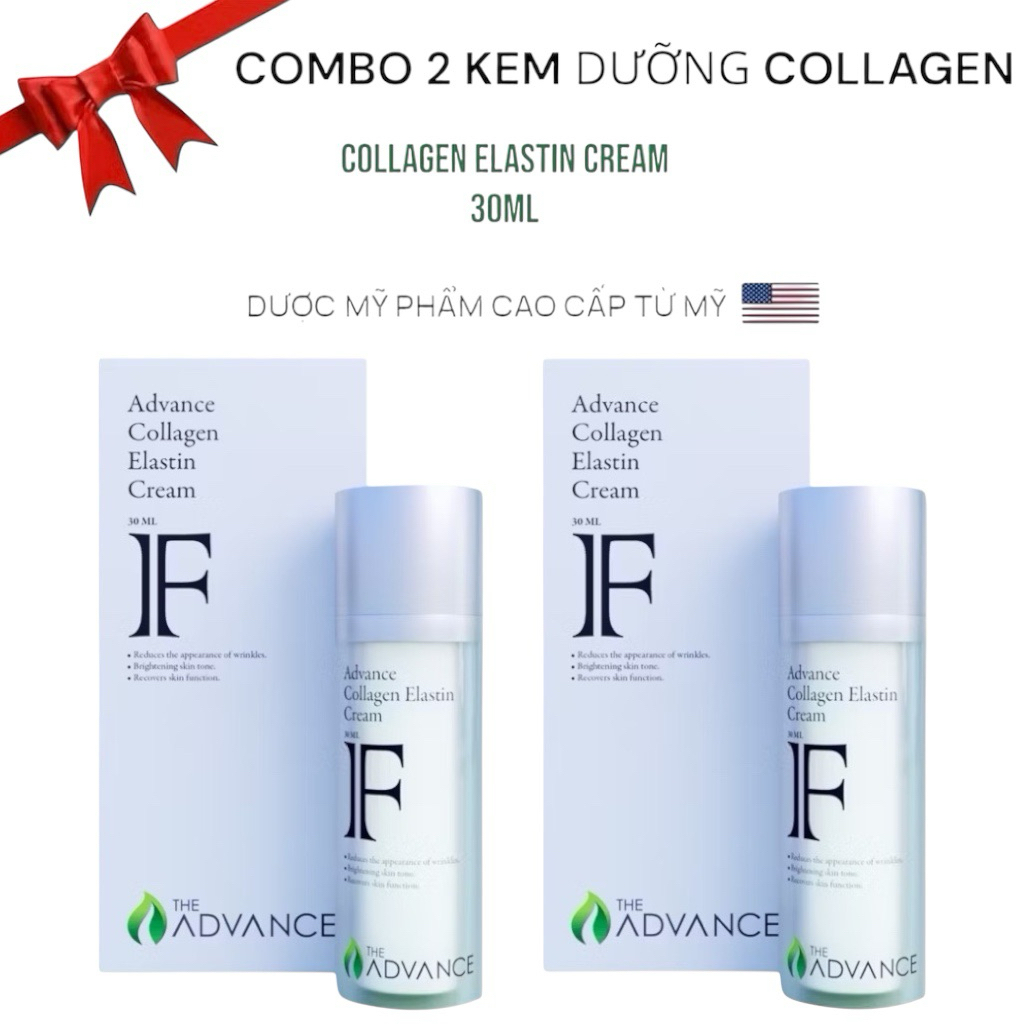 Combo 2 kem dưỡng Collagen Elastin Cream The Advance