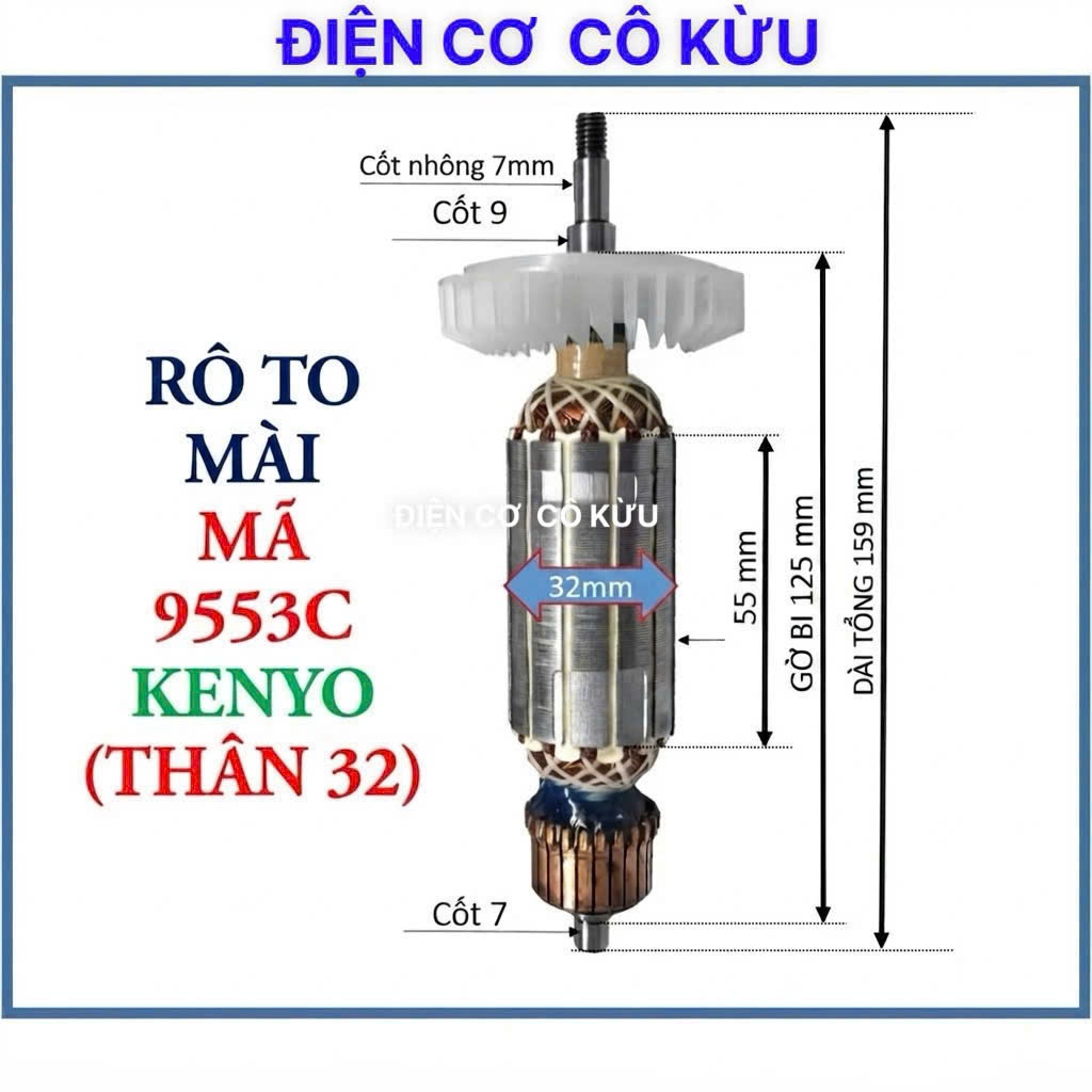 RÔ MÀI GÓC KENYO LOẠI THÂN 32mm, DÙNG CHUNG MÁY 9553C.