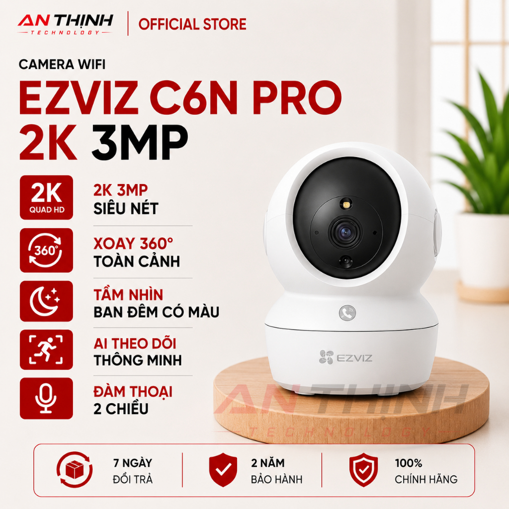 Camera Wifi thông minh EZVIZ C6N Pro 2K 3MP