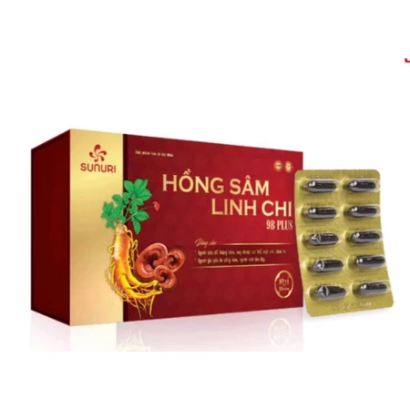 HỒNG SÂM LINH CHI 9B PLUS (Hộp 100 viên) - Giúp bồi bổ cơ thể, tăng đề kháng, dùng được cho người ca
