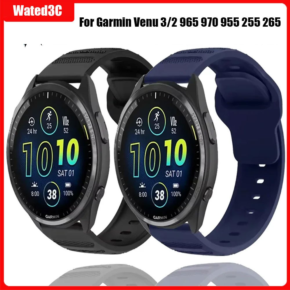 Dây Silicon Dành Cho Garmin Venu 4/3/2 Vivoactive 4 Dây Đeo Tay Thay Thế Cho Garmin 965 970 955 255 