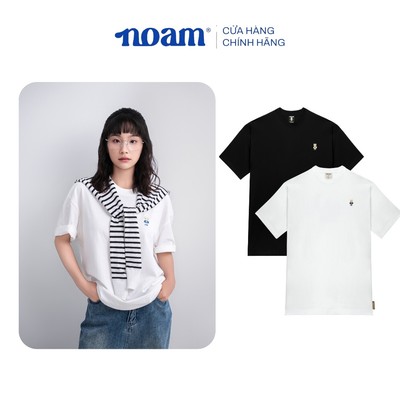 Áo thun Form rộng NOAM Teeny Homies Unisex 100% Cotton - Màu trắng/đen/be/hồng/tím/pastel/xanh lá