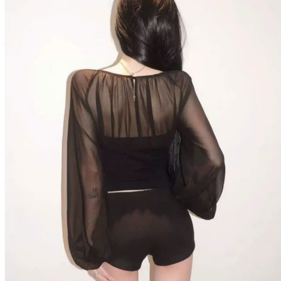 Áo thun phối lưới co giãn siêu dễ thương chất liệu thun cotton KINI Style | BigBuy360 - bigbuy360.vn