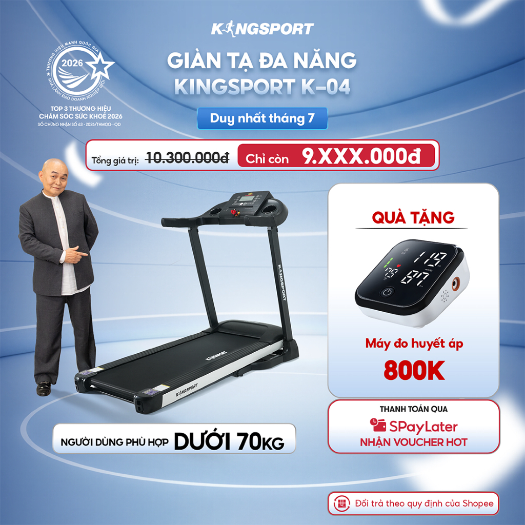 Kingsport Plus K-04 - Máy Chạy Bộ Đơn Năng