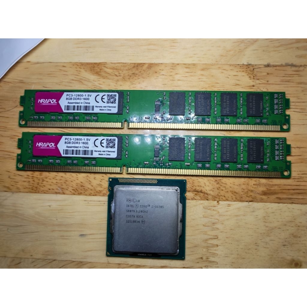 combo cpu lga1155 i5 3570s 16gb ram ddr3 2 thanh 8gb