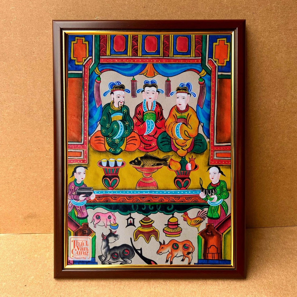 Tranh 12 BÀ MỤ 36x48cm + khung composite xịn xò