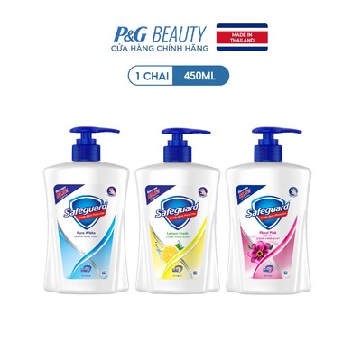 [VHLxP&G Import] Combo 2 chai Nước Rửa Tay SAFEGUARD Sạch 99,9% Vi Khuẩn & Dịu Nhẹ Cho Da - Chai 450ML -Thái Lan