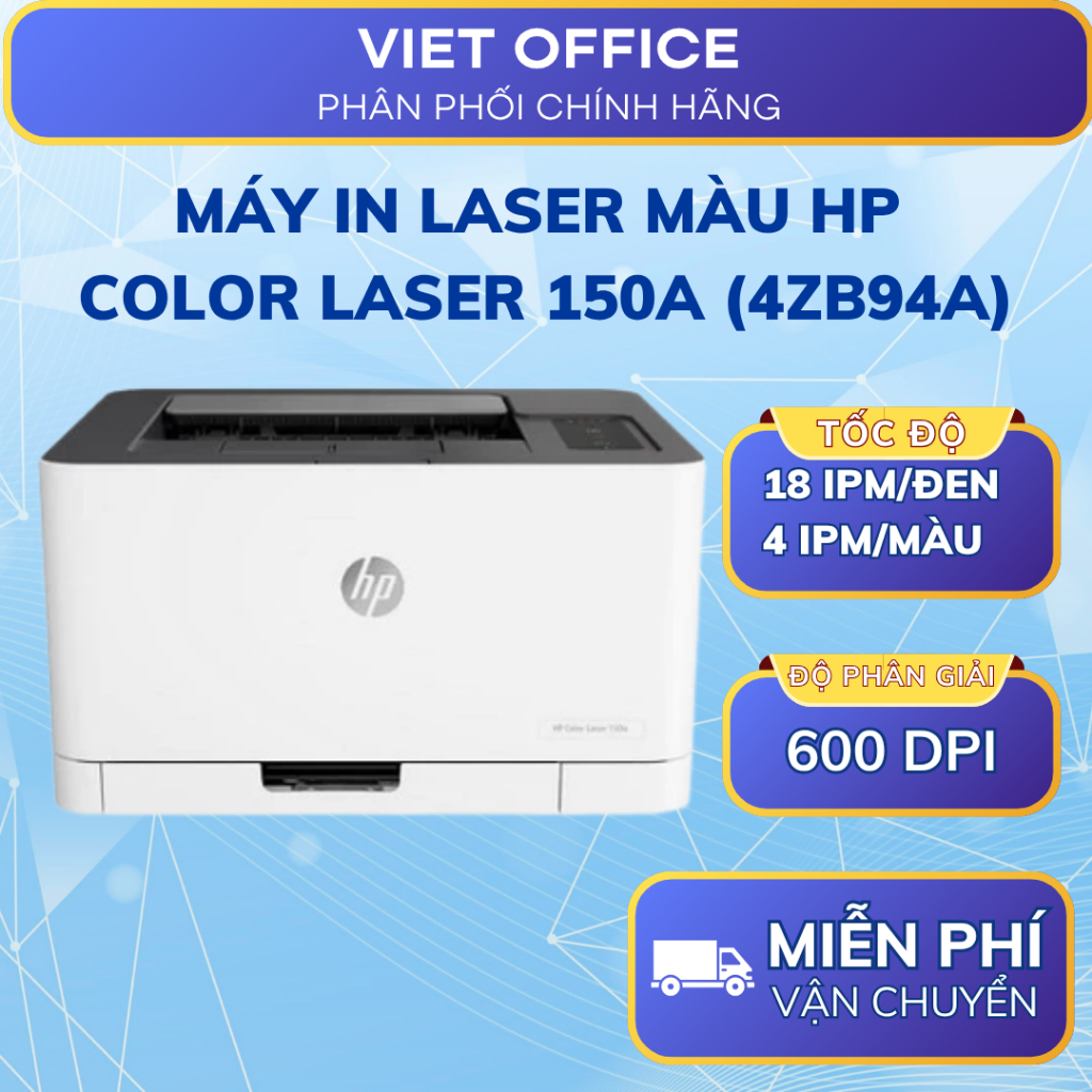 Máy in màu Hp Color Laser 150a (4ZB94A) - Hàng chính hãng - Bảo hành 12 Tháng - Mới 100%