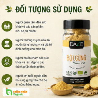 Bột Gừng Hữu Cơ Dace Organic Ginger Powder 40g