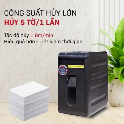 Máy hủy tài liệu Silicon PS-1005C - Thiết kế nhỏ gọn, Tiện Lợi I BH12 tháng