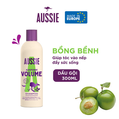 [VHLxP&G Import] Dầu gội thuần chay Aussie, dưỡng tóc bồng bềnh 300ml - Châu Âu