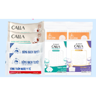 [QUÀ TẶNG KHÔNG BÁN] Combo 8: 2 Bông y tế 5gr + 2 khăn khô + 2 tăm bông 42 que + Vellvet + Sạch sâu 20m
