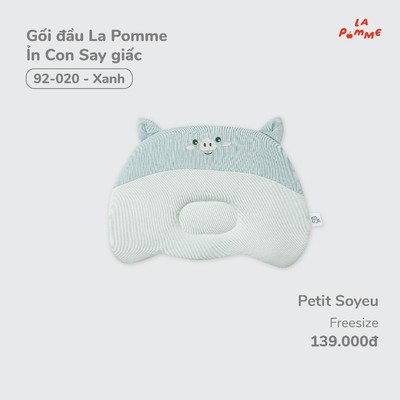 Gối lõm sơ sinh nâng đỡ vùng đầu La Pomme cho bé- Bé trai/ bé gái - Bảo vệ vùng đầu, thoáng khí, nhẹ nhàng, thấm hút tốt