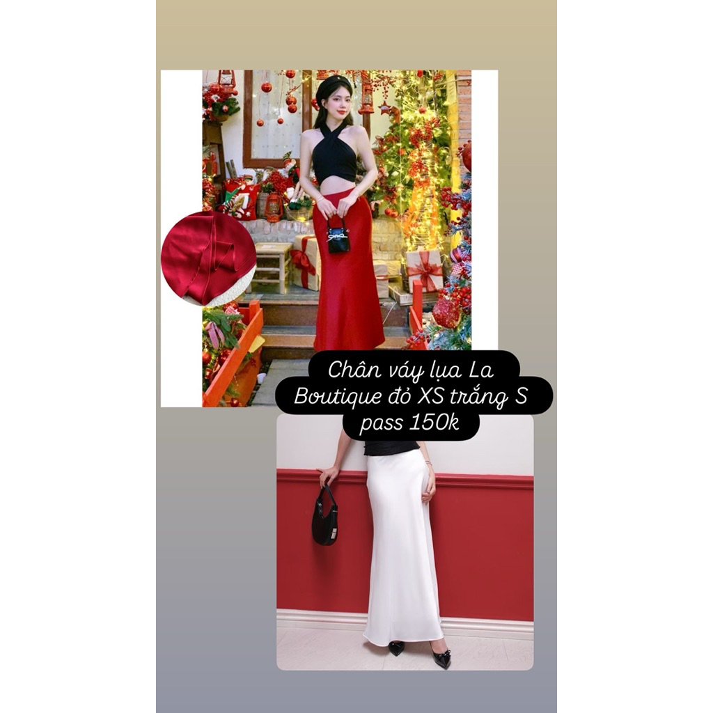 Thanh lý chân váy lụa La boutique