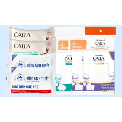 [QUÀ TẶNG] Combo 10: 2 Bông y tế 5gr + 2 khăn khô + 2 tăm bông 42 que + 2 Vellvet + tròn 3D + Sạch sâu 20m
