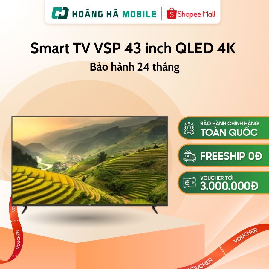Smart TV VSP 43 inch QLED 4K VUE43GSU01 - Chính hãng
