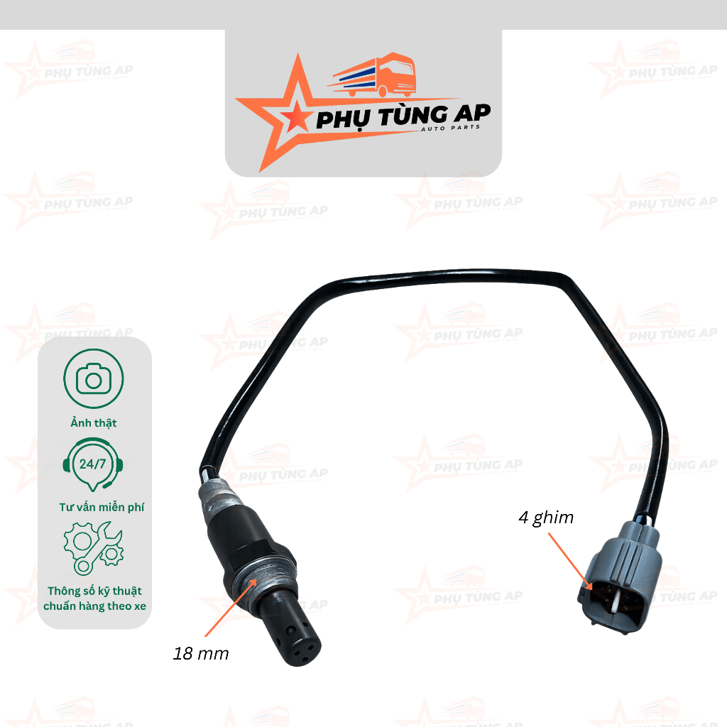 Cảm biến oxy (Cảm biến khí thải) cho dòng xe tải Toyota Innova. Mã : 89465-0K010
