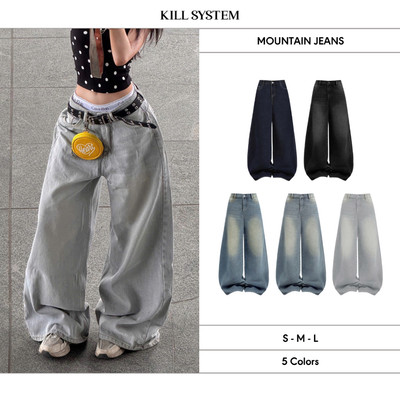 [LINK MỚI] Quần Jeans nữ wash ống rộng Mountain Killsystem