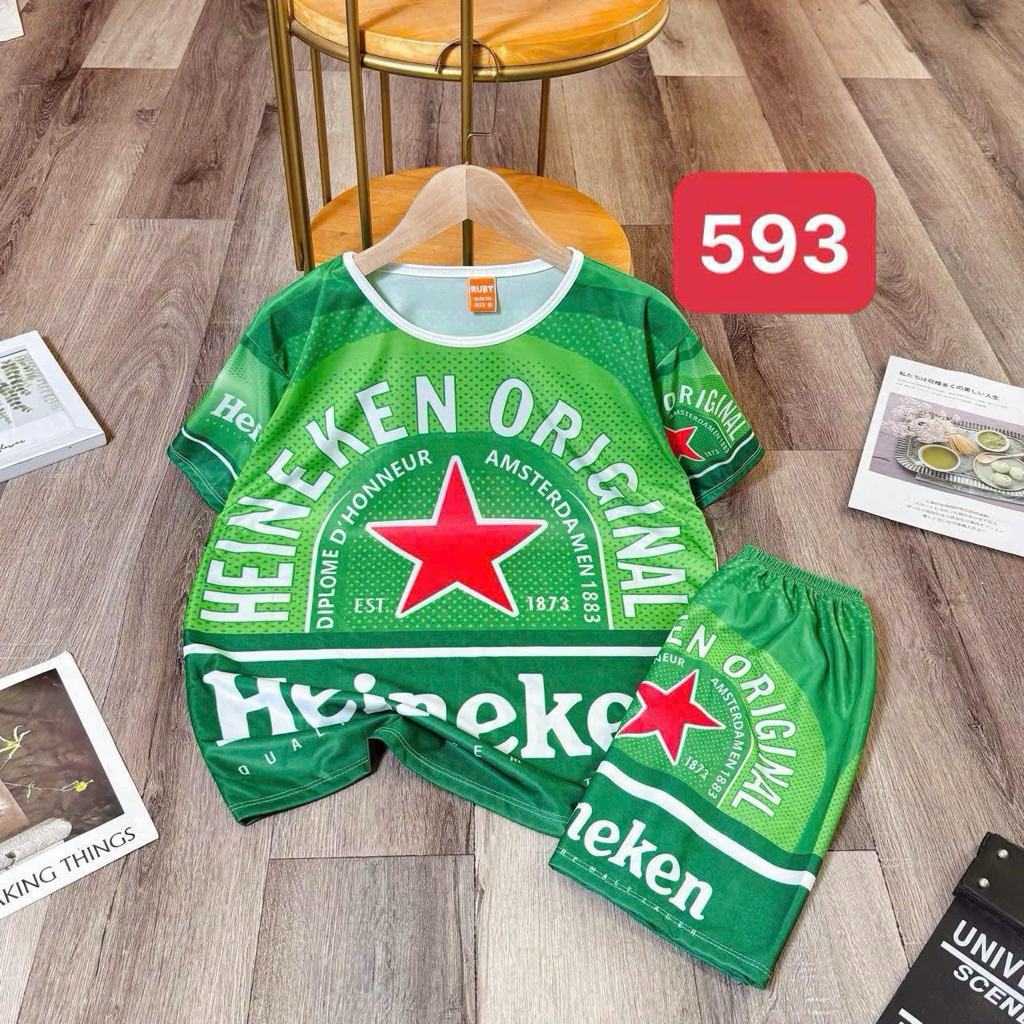 Mẫu bia heineken xanh lá 593 đủ size 7-75kg