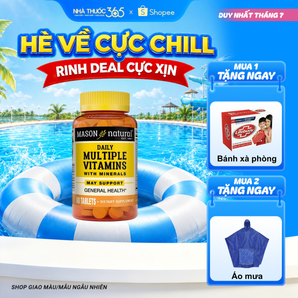 Viên Uống MASON Hỗ Trợ Sức Khoẻ Tổng Quát Natural Daily Multiple Vitamins Whith Minerals
