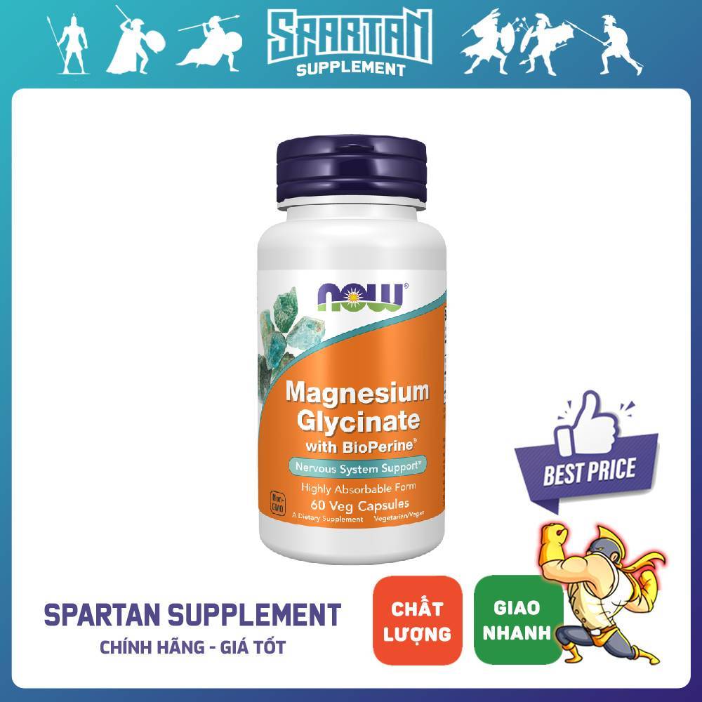 Now Magnesium Glycinate With BioPerine Magie Dạng Glycinate Dễ Sử Dụng