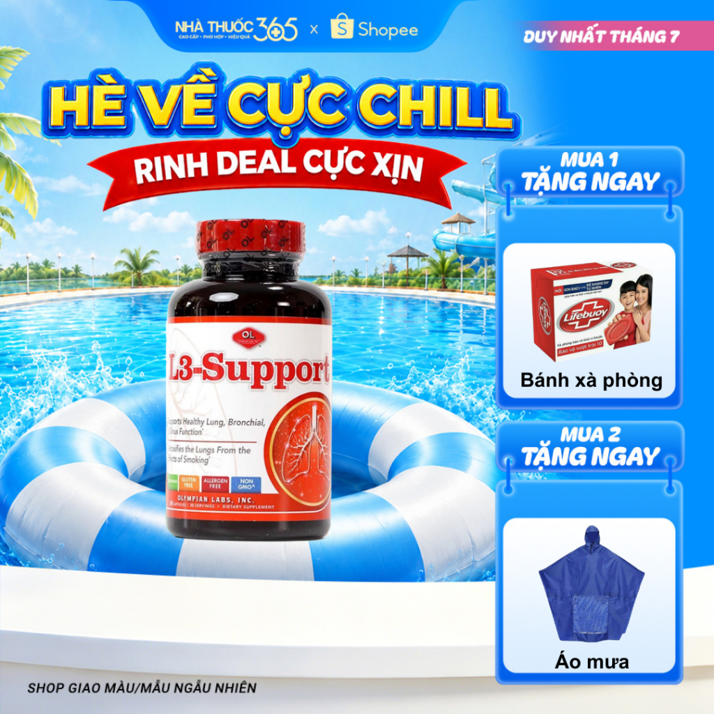 Viên Uống Hỗ Trợ Chức Năng Phổi, Phế Quản Và Xoang Olympian labs L3 Support 30 Viên