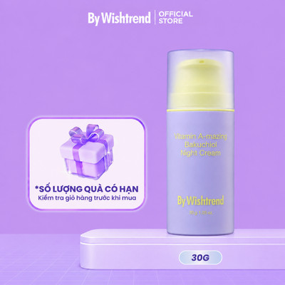 [Date T1.2028] Kem dưỡng hỗ trợ chống lão hóa, tái tạo căng bóng da BAKUCHIOL SỐ 1 HÀN QUỐC By Wishtrend Vitamin A 30g