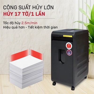 Máy hủy tài liệu Silicon PS-2800C -  Thiết kế Hiện Đại, 17 tờ/1 lần I BH 12 tháng