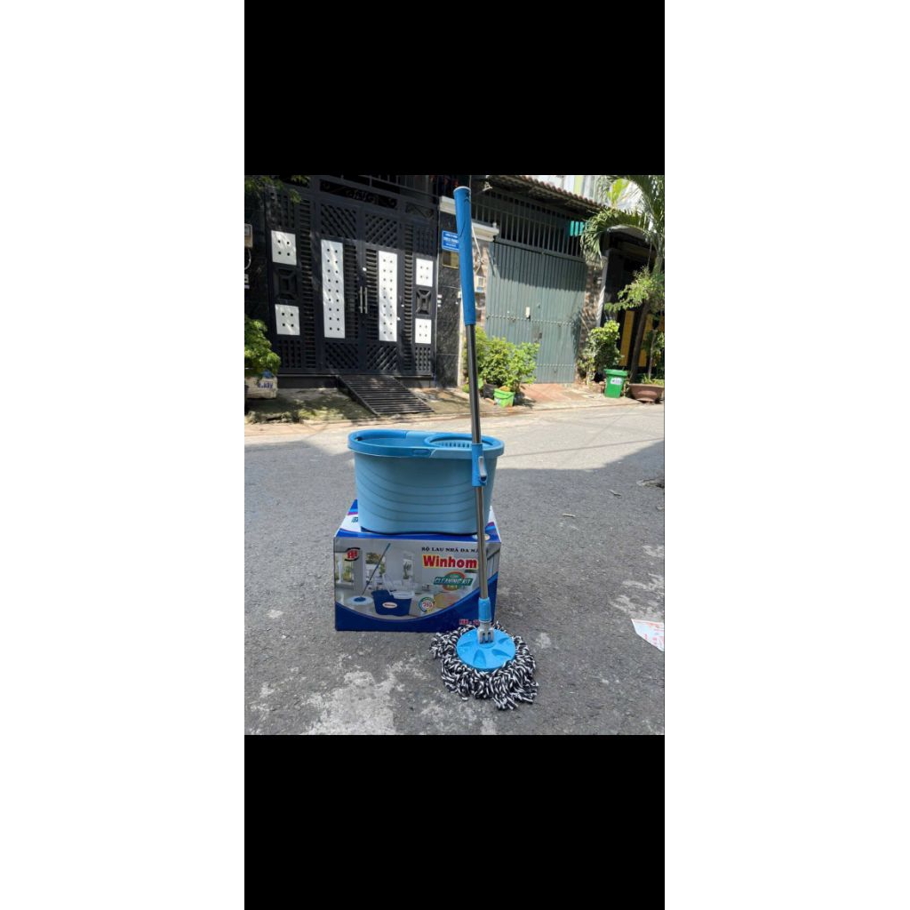 Bộ Lau Nhà 360 Lồng Vắt nhựa Tặng kèm 1bong cây lau dài 1m2