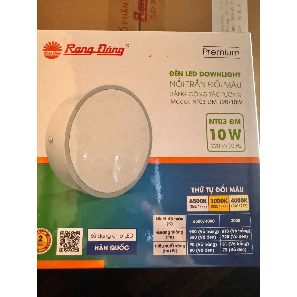 Đèn Led nổi trần đổi màu NT03 ĐM 10W