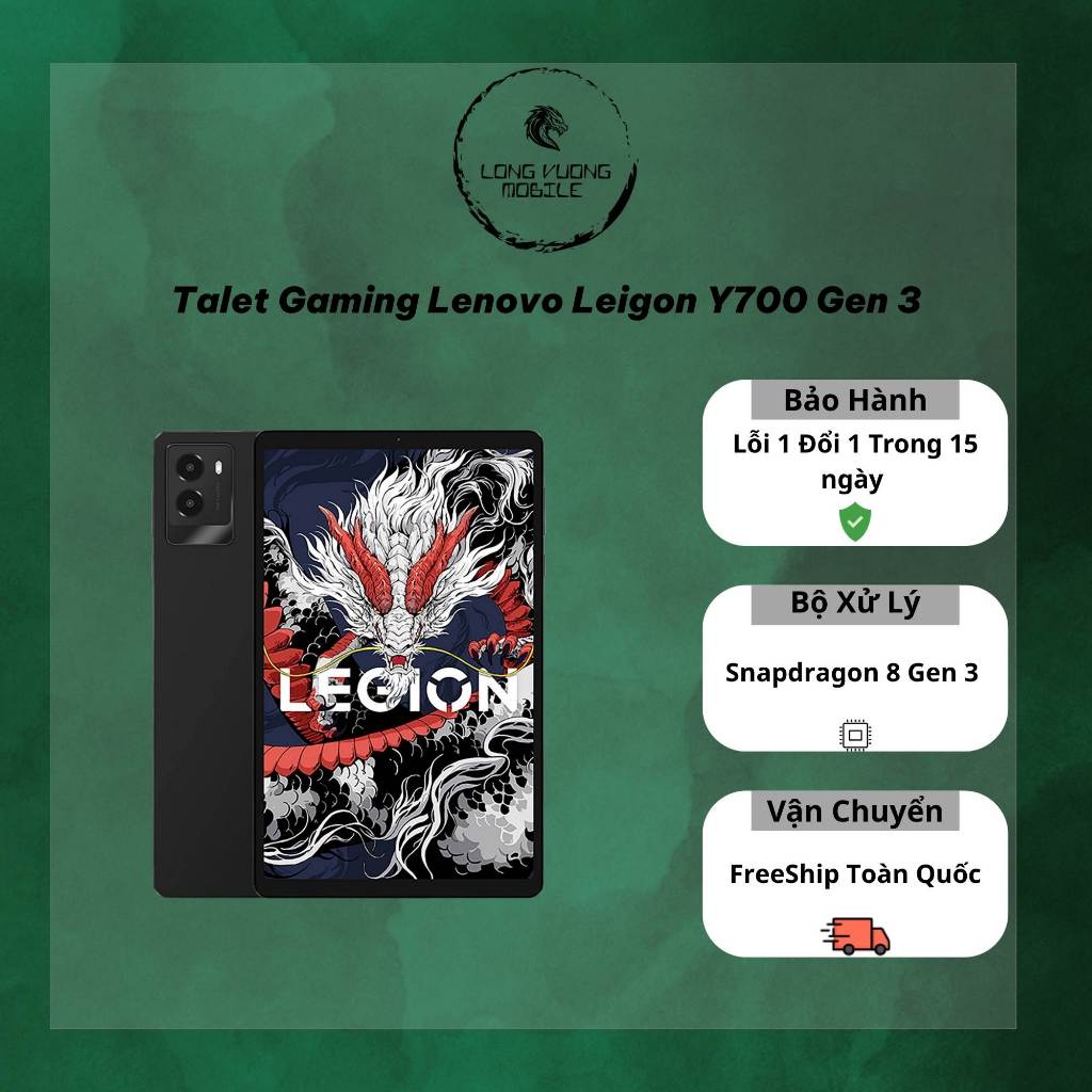 [NEWSEAL] Talet Gaming Lenovo Leigon Y700 Gen 3  - Chip Snapdragon 8 Gen 3 | Long Vương Mobi