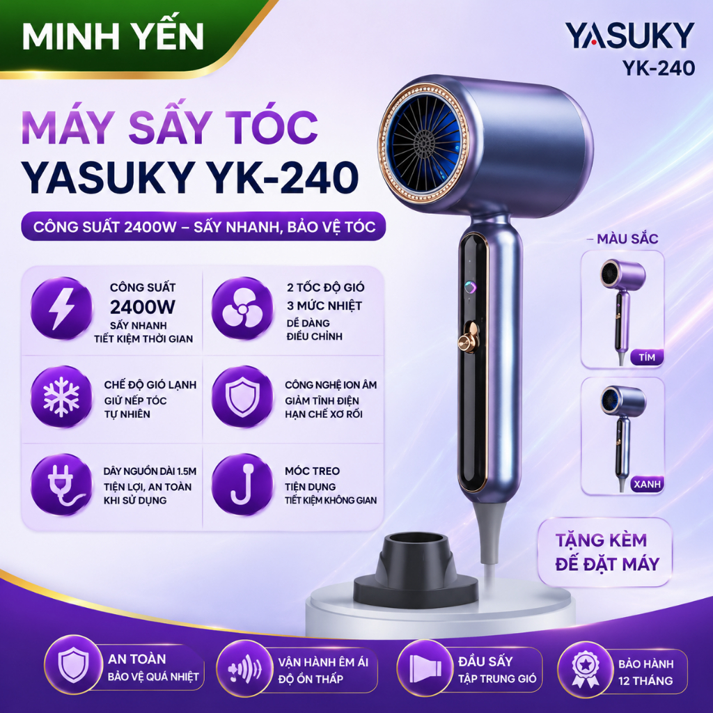 Máy Sấy Tóc YASUKY Model: YK-240