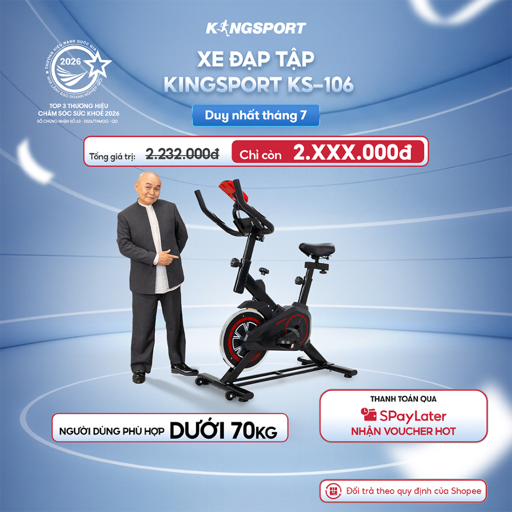 Xe đạp tập KingSport KS-106 - Vóc dáng hoàn hảo tại gia