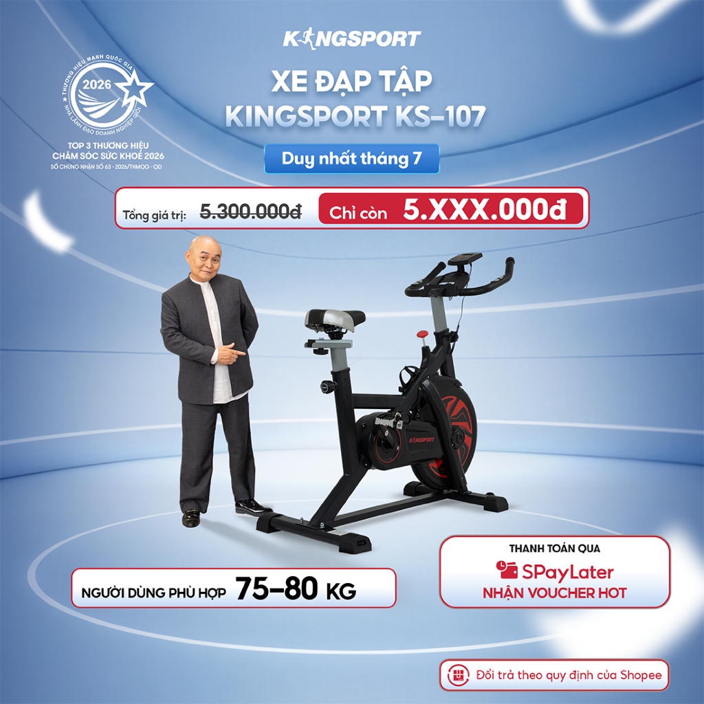 Xe đạp tập KingSport KS-107 - Giải pháp tập luyện tại nhà hiệu quả
