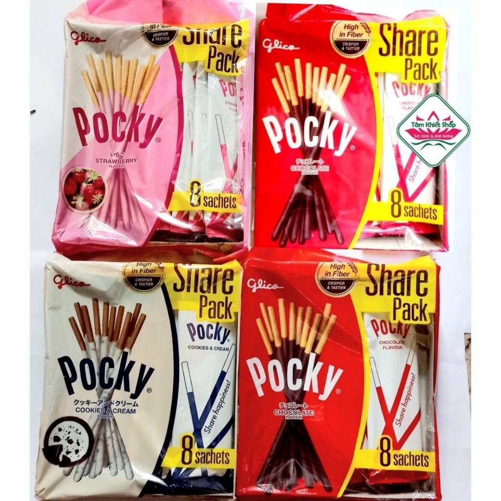BÁNH QUE POCKY CÁC VỊ 22GRAM *8 GÓI