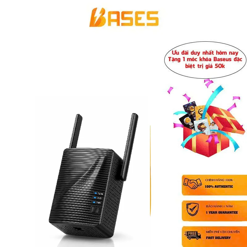 {Order giao 28/7} Bộ kích sóng wifi Rock space AC2100 Dual Band Wi-Fi Repeater, 2 băng tần