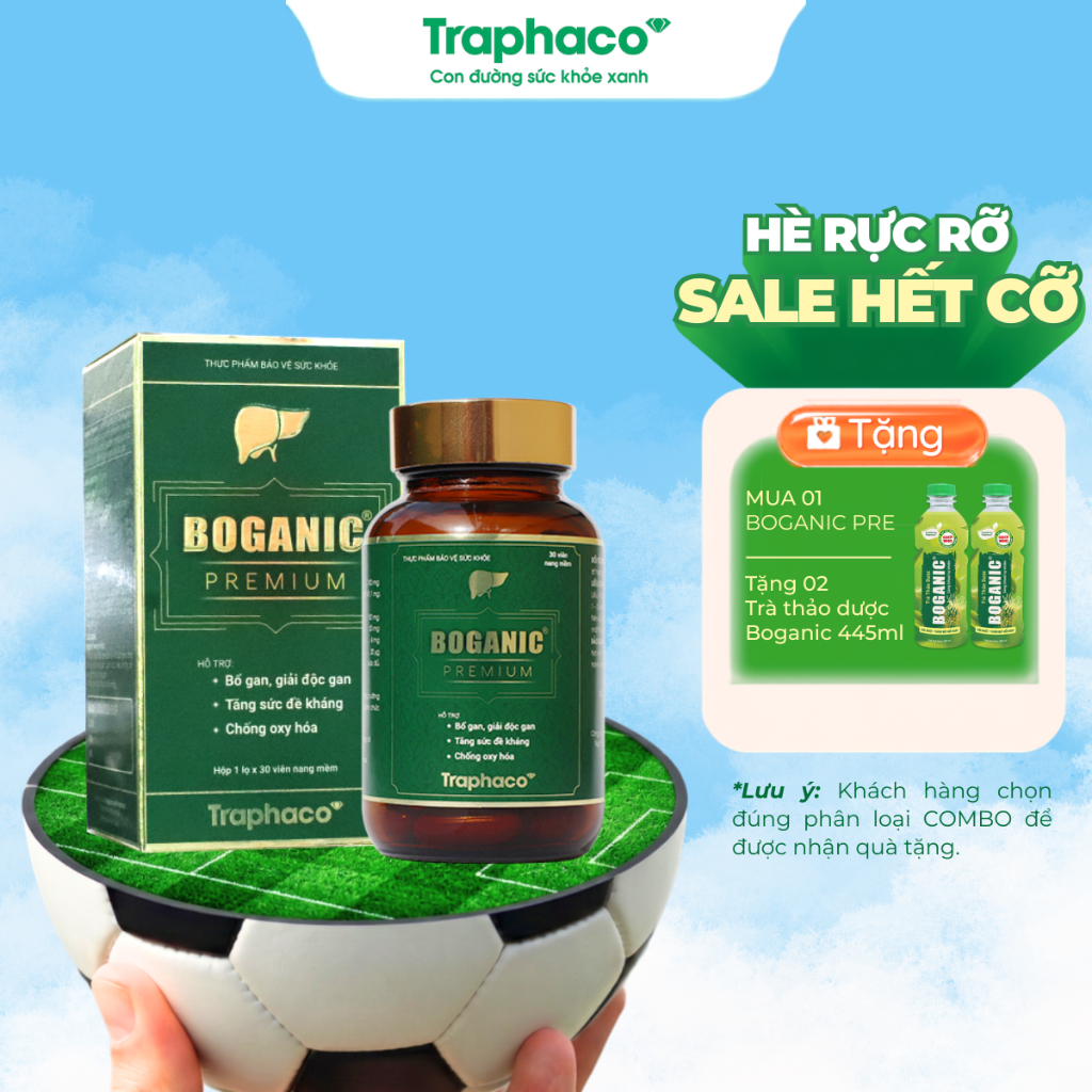 TPBVSK Boganic Premium Traphaco Bổ Gan Giúp Hỗ Trợ Thải Độc Gan Mát Gan, Chống Oxy Hóa 30 Viên/Hộp