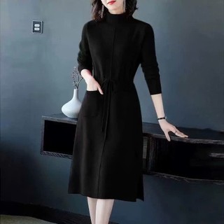 Đầm Len Dệt Kim Thắt Eo Thời Trang AL22