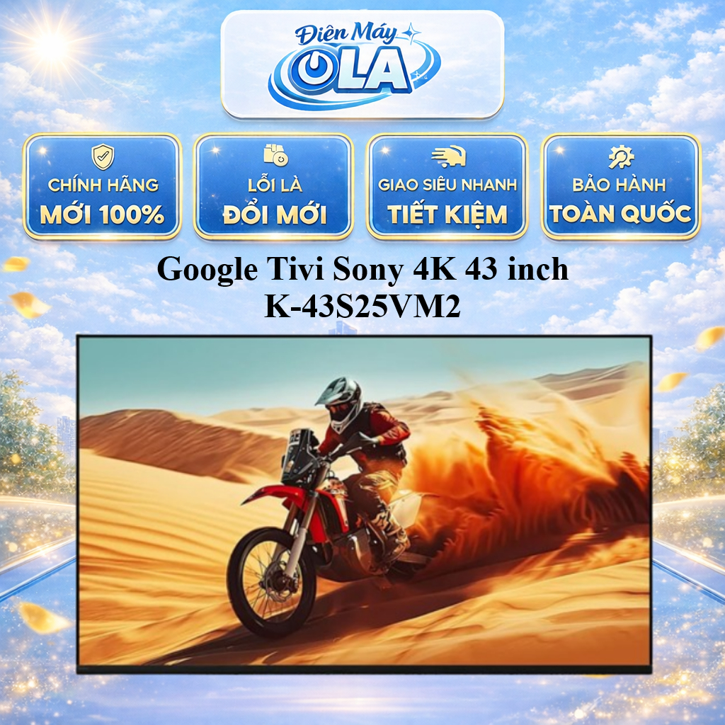 (HCM) - K-43S25VM2 - Google Tivi Sony 4K 43 inch K-43S25VM2