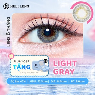 [1 CẶP] Kính Áp Tròng Heli Lens 6 THÁNG 12 Màu Trendy Hạn Chế UV Độ Cận 0 Độ Êm Mát