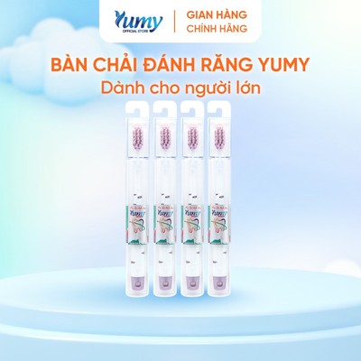 Combo 4 Bàn chải đánh răng YUMY Shine sợi lông mảnh mềm mại vệ sinh răng miệng an toàn (BC01-108)