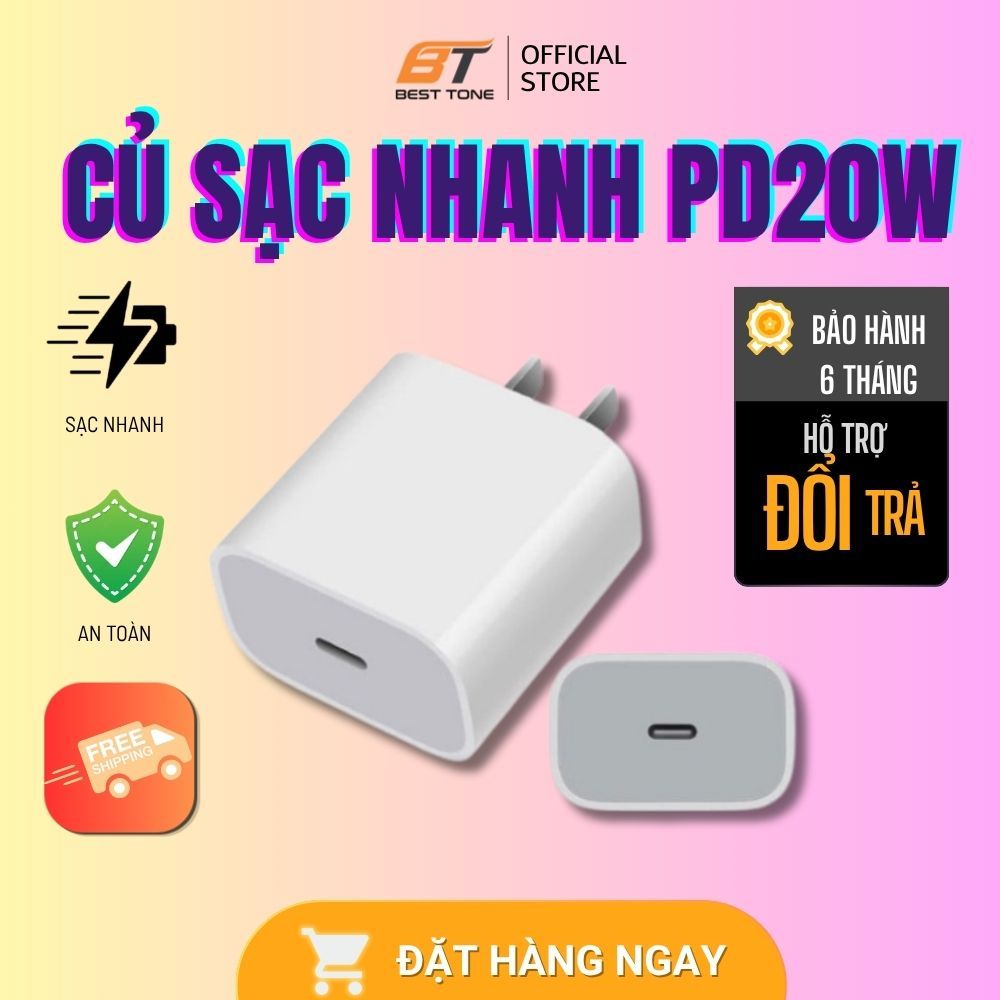 Củ Sạc BT-PD20W - Tương Thích iPhone, iPad, Công Suất Cao, Sạc Nhanh