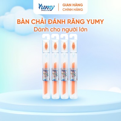 Bàn chải đánh răng YUMY Shine đầu chải cong/ vuông, lông chải mềm, tay cầm chống trượt (BC01-109)