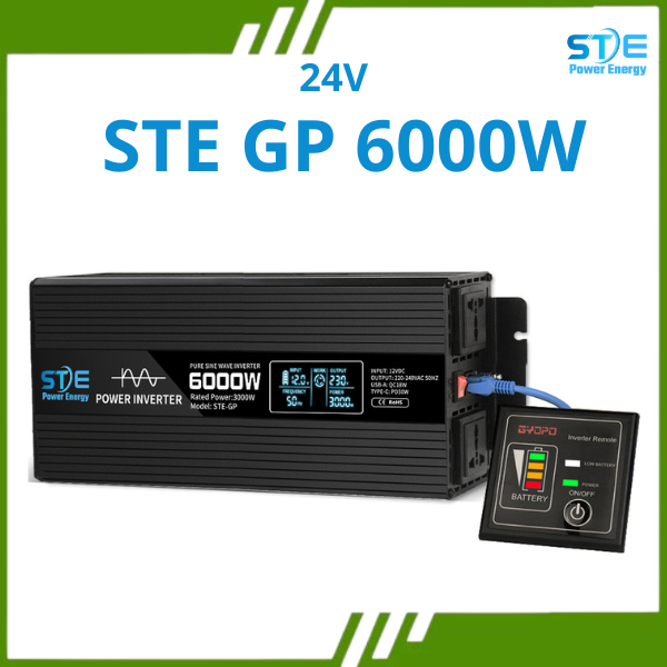 Bộ chuyển đổi điện sin chuẩn STE GP 6000W hệ 24V lên 220V Sin Chuẩn 6000W STE POWER ENERGY