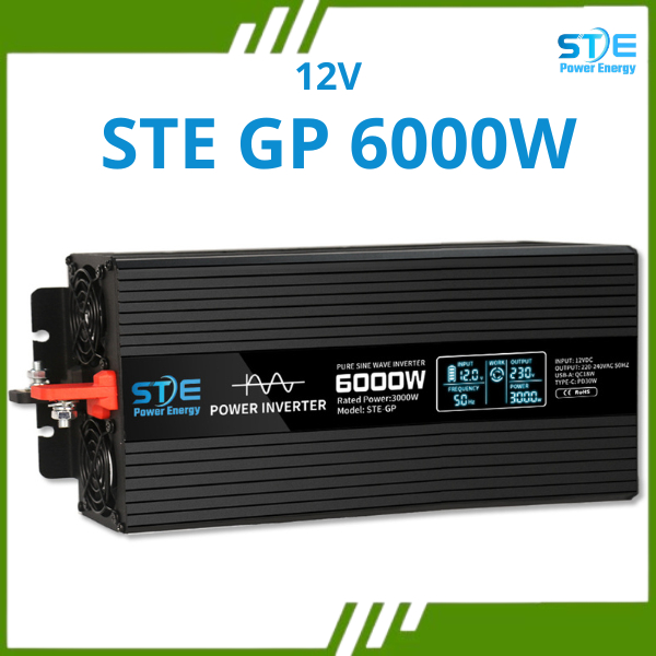 Bộ chuyển đổi điện sin chuẩn STE GP 6000W hệ 12V lên 220V Sin Chuẩn 6000W STE POWER ENERGY
