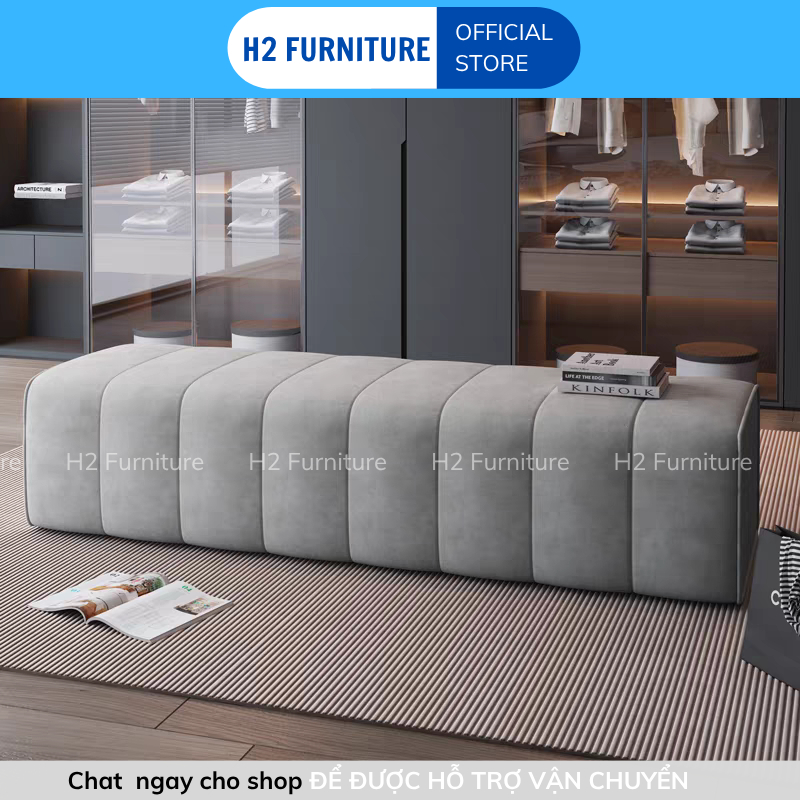 Ghế đôn chờ sofa H2Đ1 H2 Furniture thích hợp không gian cửa hàng, sảnh chờ