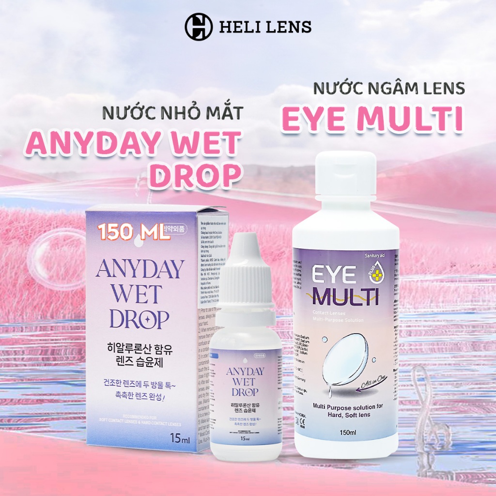 Combo Nước Ngâm Lens Eye Plus Multi 150ml Và Nước Nhỏ Mắt ADW 15ml Hàn Quốc